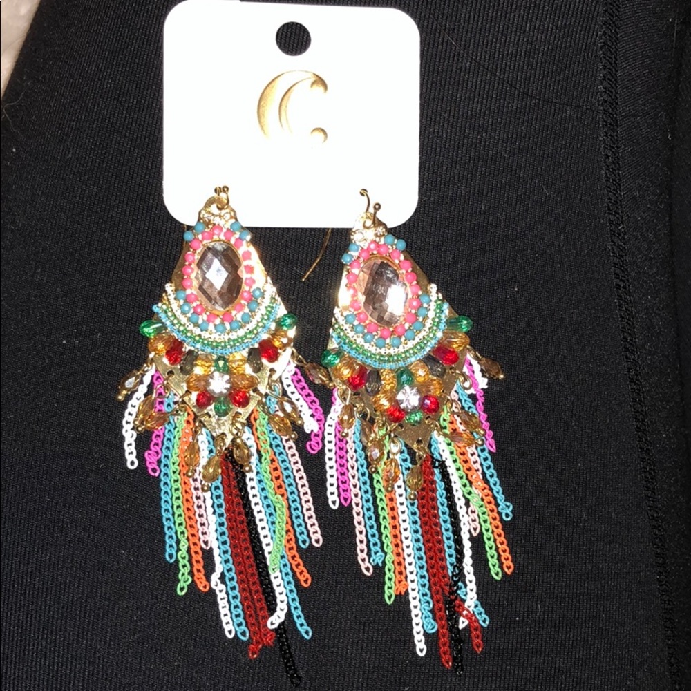 NWT tropical getaway colorful earrings